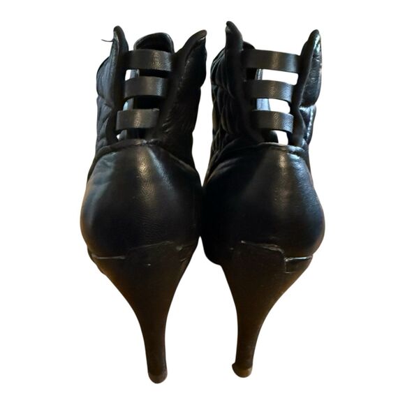 Y3 Adidas Yohji Yamamoto Womens Bootie Heels Sz UK 6.5 US 8.5 Black Quilted Boot - Picture 9 of 16